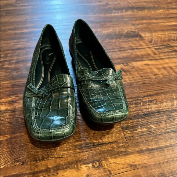 Leather Square Toe Flats - Picture 4 of 4